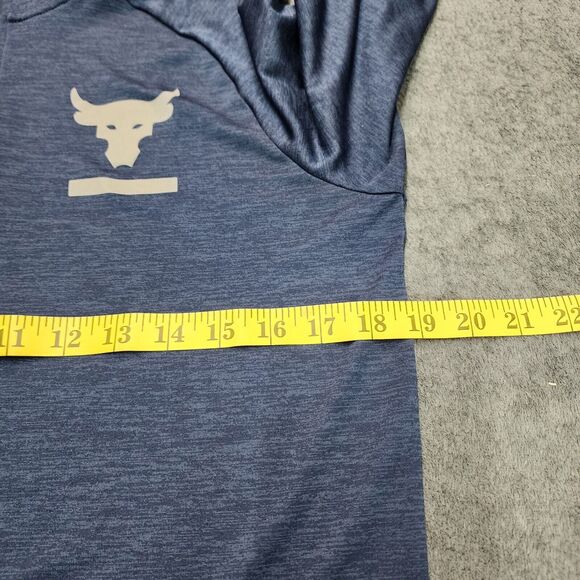 Under Armour Shirt Men's Blue Project Rock Pull Over Quarter Zip Size S - Picture 11 of 12